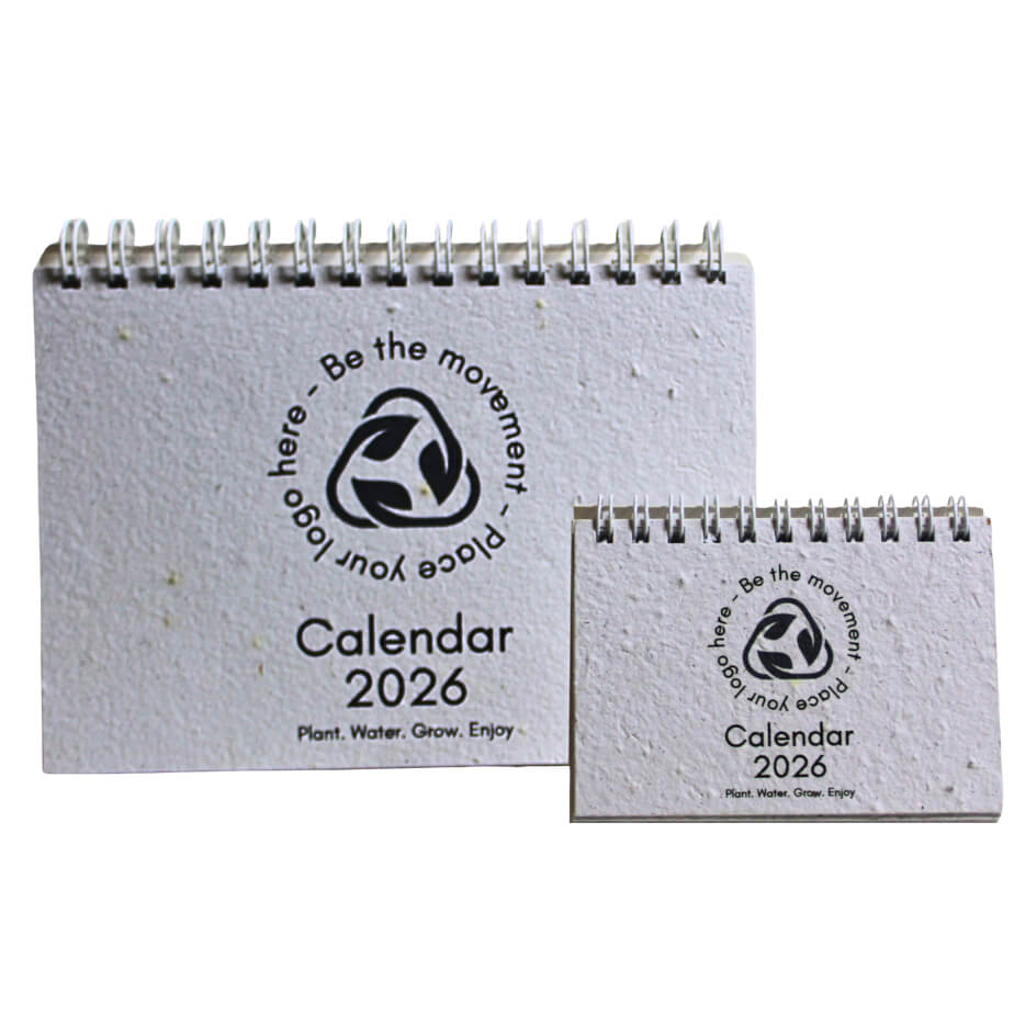 Plantable Paper Wiro Calendar - 2026 Display